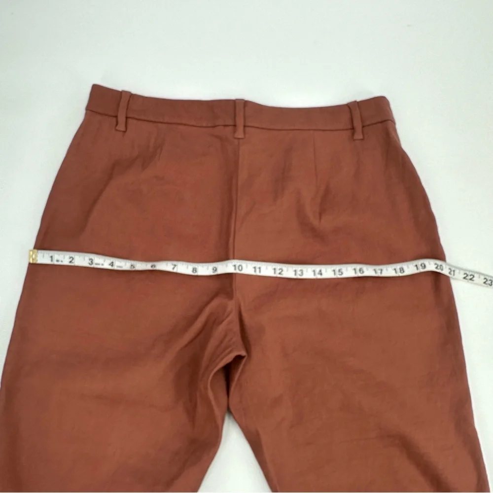 J.Jill Pants Women’s 12P Petite Red Oak Rust Brown Linen Blend Ankle Crop READ